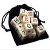 Cyber-Deals Spanish Poker Dice Ivory with Black Velvet Storage Pouch (Set of 15 Dice, 1 Pouch) view 1