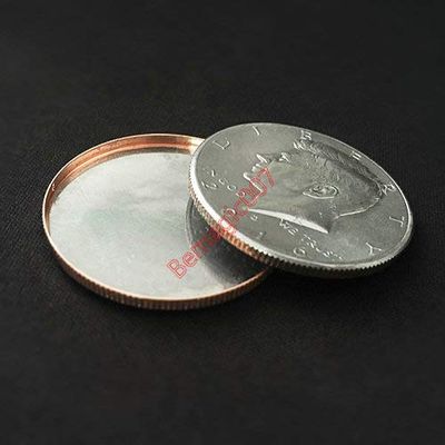 1 pcs Magnetic Expanded Shell (Half Dollar) - Magic Tricks, Stage Magic, Party Magic, Magic Prank.Fire Magic,Coin Magic, Illusion Magic, Card Tricks..etc..
