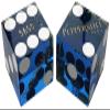 Authentic Nevada Craps Dice - Wide Selection Genuine Casino Table-Played Dice Pairs from Lake Tahoe, Reno & Other Nevada Destinations (Non-Matching, Reno Peppermill - Blue Polished) view 1