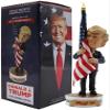 Proud Patriots Donald Trump Bobblehead | (Trump Holding American Flag - Cloth Flag Included) view 1