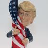 Proud Patriots Donald Trump Bobblehead | (Trump Holding American Flag - Cloth Flag Included) view 2
