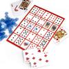 Brybelly Poker Keno Game Set with Cards and Chips - Adult Family Casino Board Game Night Gift Includes Deck of Playing Cards, 12 Boards, 200 Bingo Chips view 2