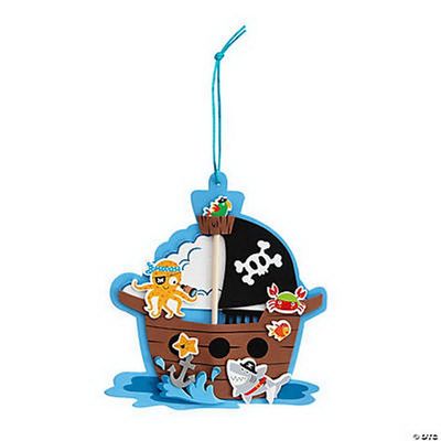 Fun Express Silly Pirate Ship Sign CK-12 - Craft Kits - 12 Pieces