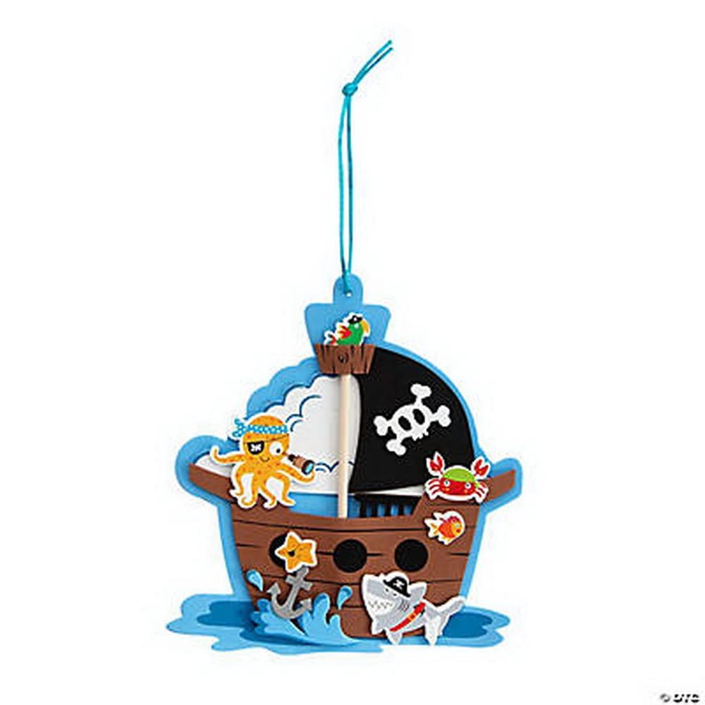 Fun Express Silly Pirate Ship Sign CK-12 - Craft Kits - 12 Pieces