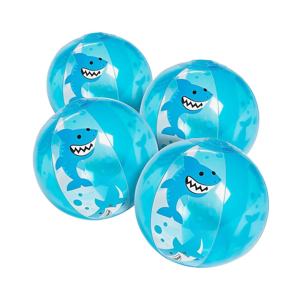 Fun Express Shark MINI Beach Ball - Toys - 12 Pieces