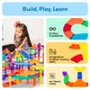PicassoTiles 12pcs Race Track Add-On Magnetic Railway 5Styles Building Block Set Magnet Tiles Construction Toy STEM Learning Early Education Toys Blocks Child Brain Development for Kids Age 3+ PTR12 view 4