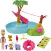 Barbie and Chelsea The Lost Birthday Splashtastic Pool Surprise Playset with Chelsea Doll (6-in), 3 Baby Animals, Slide, Zipline & Accessories, Gift for 3 to 7 Year Olds view 1