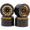 4pcs RC Aluminium 2.2 beadlock Wheels Rims Gold/Black Color Weight About 160g/pc Fit for RC Mud Truck Rock Crawler Trx4 Scx10 Capra Gen8 Upgrades view 1