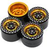 4pcs RC Aluminium 2.2 beadlock Wheels Rims Gold/Black Color Weight About 160g/pc Fit for RC Mud Truck Rock Crawler Trx4 Scx10 Capra Gen8 Upgrades view 2