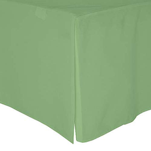 Cottington Lane Crib Bed Skirt Pleated Crib Skirt Dust Ruffle, 100% Natural Cotton, Nursery Crib Toddler Bedding Skirts for Baby Boys or Girls, 14" Soft Crib Dust Ruffle Drop Crib Skirt-Sage