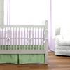 Cottington Lane Crib Bed Skirt Pleated Crib Skirt Dust Ruffle, 100% Natural Cotton, Nursery Crib Toddler Bedding Skirts for Baby Boys or Girls, 14" Soft Crib Dust Ruffle Drop Crib Skirt-Sage view 4