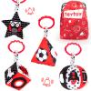 teytoy High Contrast Baby Stroller Toy, Black and White Infant Pattern Toys with Rattle, Easy Clip Hanging Toys, Stroller Crib Carseat Toy, Newborn Baby Toys for 0 3 6 9 12 Month view 1