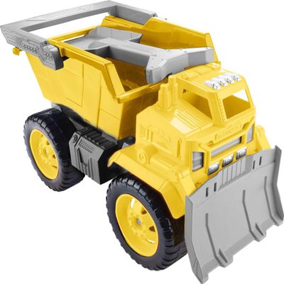 Matchbox Large-Scale Sand Truck with 5 Die-Cast Toy Construction Vehicles in 1:64 Scale, Indoor & Outdoor Play Multicolor