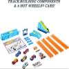 Hot Wheels Toy Cars & Track Set, HW Celebration Box of 6 1:64 Scale Vehicles, Track, Connectors, 4-Speed Launcher, Ramps, Activity Page & Stickers view 3