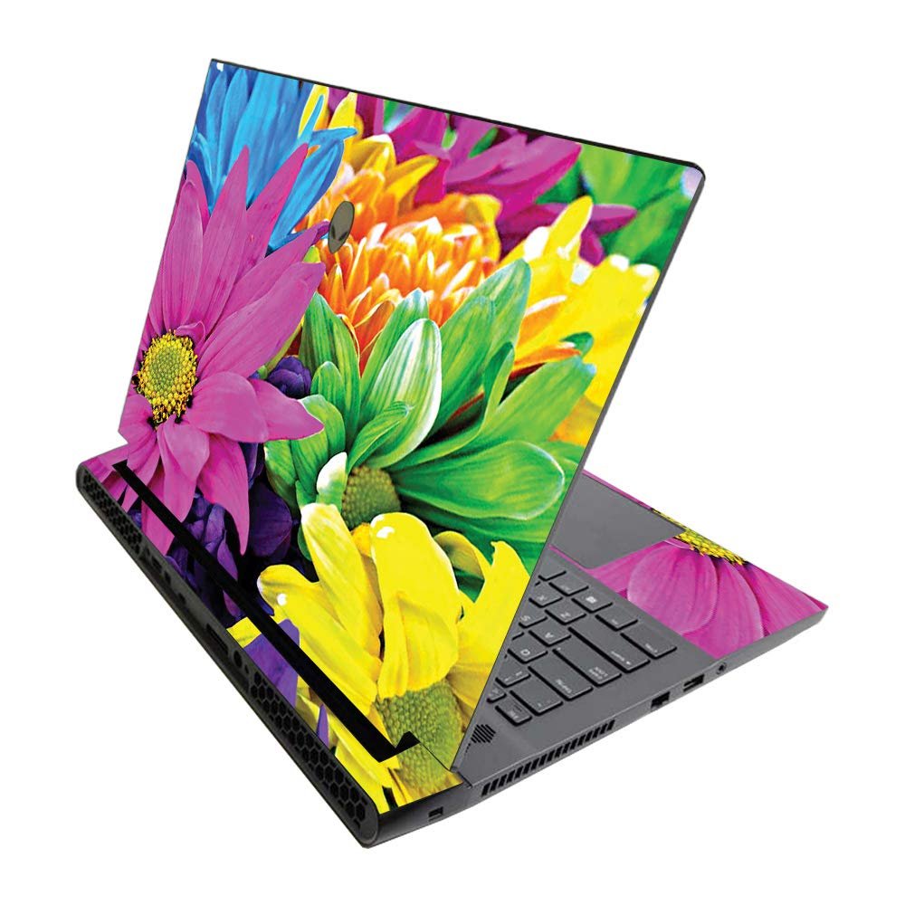 MightySkins Skin for Alienware M17 R3 (2020) & M17 R4 (2021) - Colorful Flowers | Protective Viny wrap | Easy to Apply and Change Style | Made in The USA