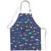 BABYBOET Kids Aprons for Girls and Boys, Toddler Apron with Pocket for Painting, Cooking, Baking, Gardening and Crafts  Apron for kids with Adjustable Neck Strap - Dinosaur Alphabet Blue view 1