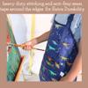 BABYBOET Kids Aprons for Girls and Boys, Toddler Apron with Pocket for Painting, Cooking, Baking, Gardening and Crafts  Apron for kids with Adjustable Neck Strap - Dinosaur Alphabet Blue view 2