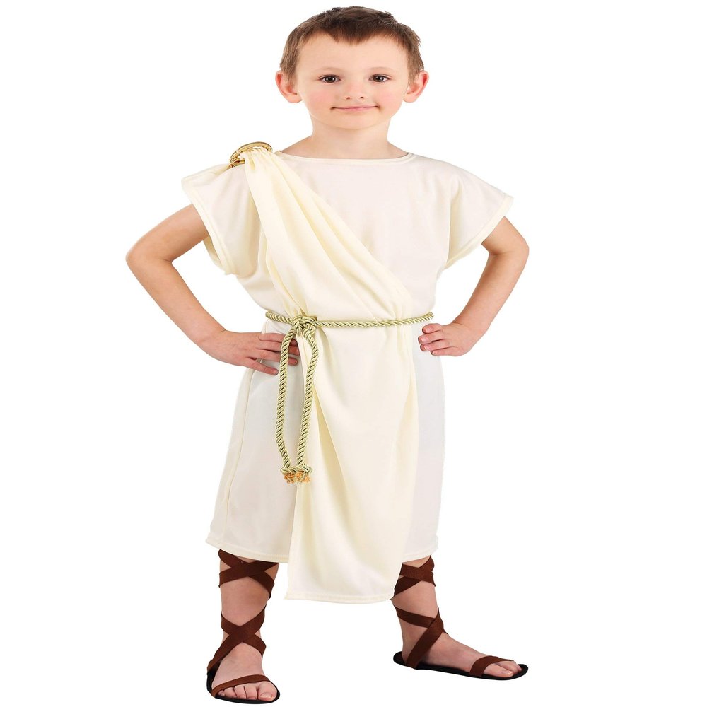 Fun Costumes Toddler Toga Costume Little Boys Toga Outfit - 2T - White
