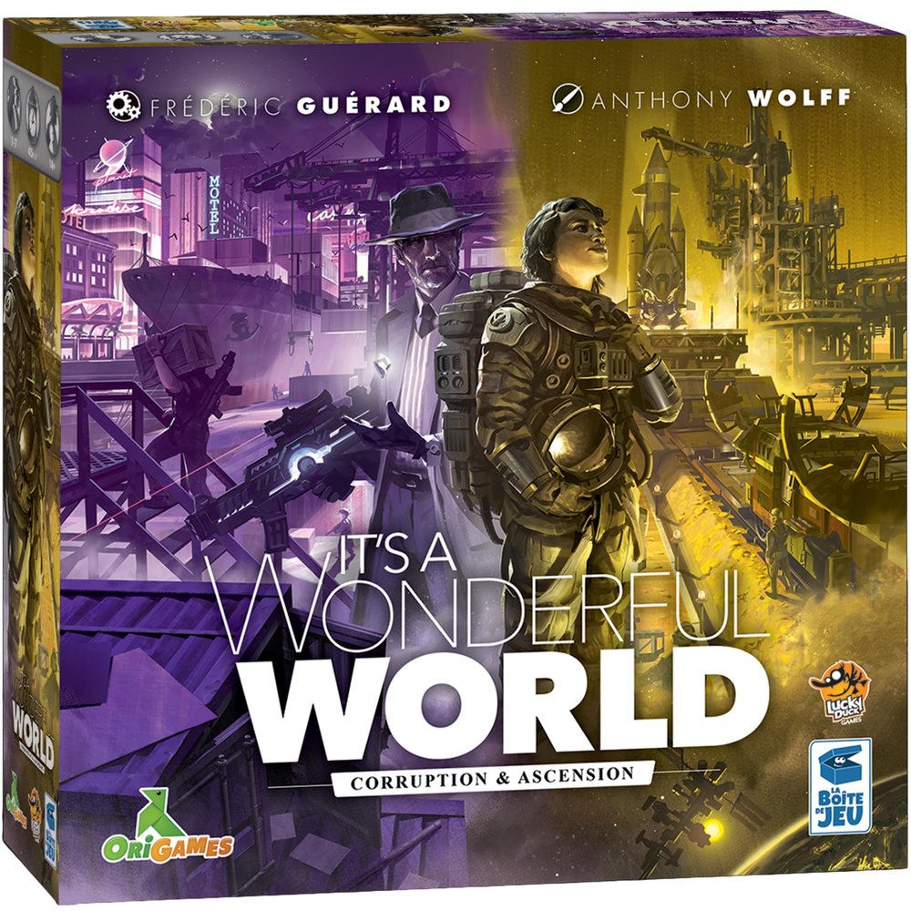 It's A Wonderful World Corruption & Ascension Board Game Expansion - Expand Your Empire with New Challenges, Ages 14+, 1-7 Players, 30-60 Minute Playtime, Made by Lucky Duck Games