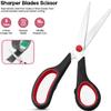 (4 Pieces) Multipurpose Scissors, Stainless Steel Business Office Household Scissors (Black) view 2