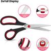 (4 Pieces) Multipurpose Scissors, Stainless Steel Business Office Household Scissors (Black) view 3