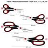 (4 Pieces) Multipurpose Scissors, Stainless Steel Business Office Household Scissors (Black) view 4