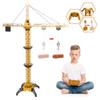 Mini Tudou RC Crane Toy,50.4 inch Tall 2.4GHz Remote Control Robotic Excavator,Educational Construction Vehicles Toy for Ages 6,7,8,9 Boys or Girls view 1