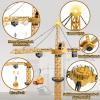 Mini Tudou RC Crane Toy,50.4 inch Tall 2.4GHz Remote Control Robotic Excavator,Educational Construction Vehicles Toy for Ages 6,7,8,9 Boys or Girls view 4