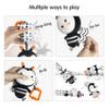 TUMAMA Black and White Baby Toys for 3 6 9 12 Months,Plush Hanging Rattles,Newborn Stroller Toys for Boys and Girls,4 Pack view 3