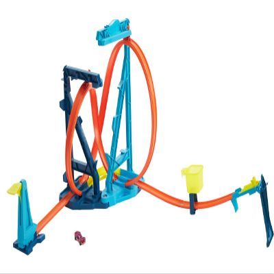Hot Wheels Toy Car Track Set, Infinity Loop Kit Playset with 1:64 Scale Car, 2 Ways to Play, Stunt & Jumps