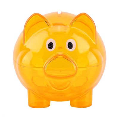 , Baby Savings Bank, Transparent 3.93Inch Bank, for Boys Unique Girls Home Decor(Small Orange)