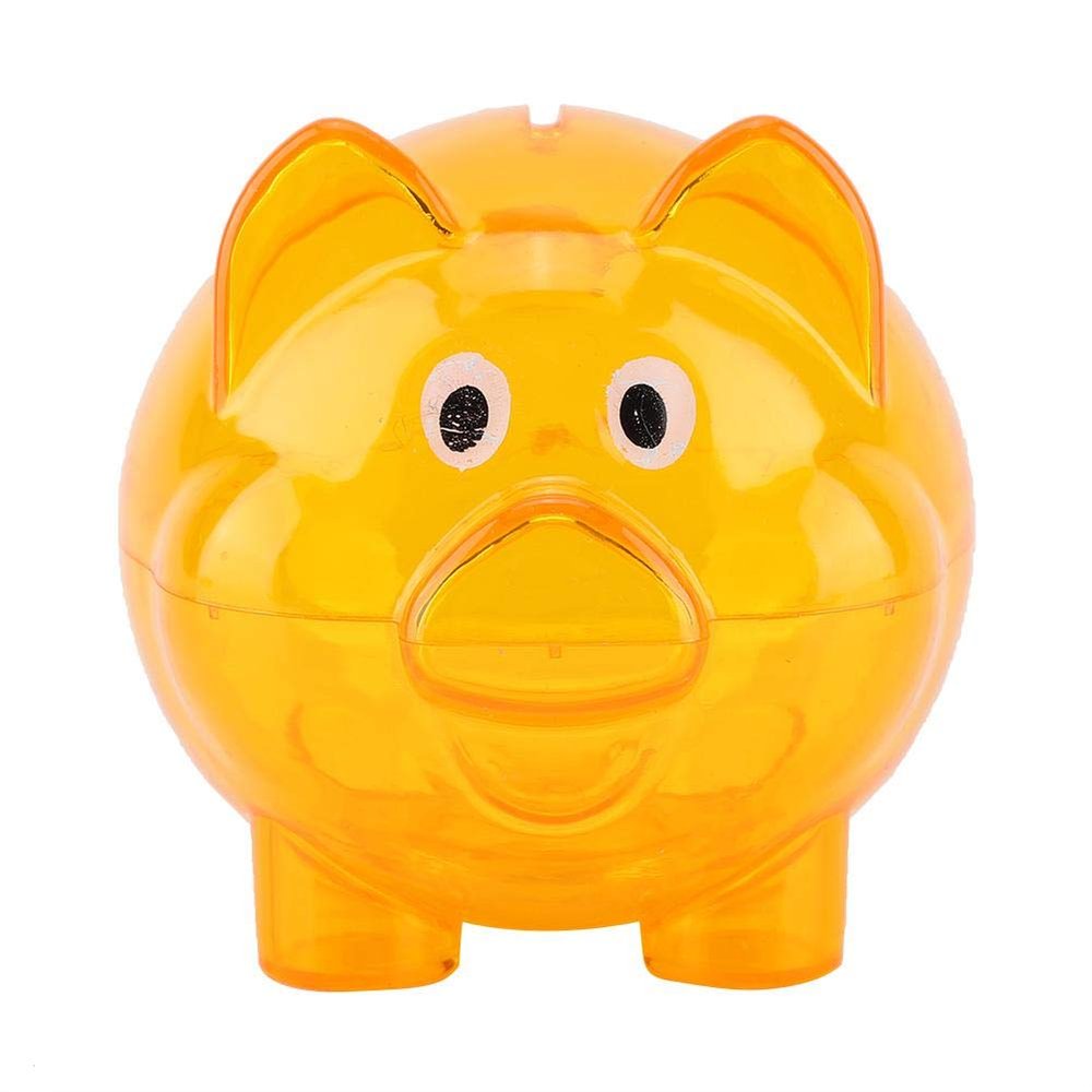 , Baby Savings Bank, Transparent 3.93Inch Bank, for Boys Unique Girls Home Decor(Small Orange)