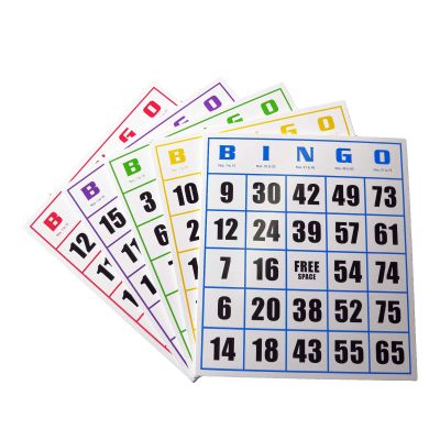Yuanhe Jumbo Bingo Game Cards -50Pack Easy Read Paper Game Cards