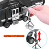 Liberty Imports Police Rescue Helicopter Friction Powered Toy Vehicle for Boys | Push and Go Chopper with Pretend Play Action Lights and Sounds view 2