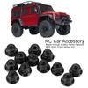 12PCS 4mm Nonslip Wheel Lock Nut Spare Parts Fit for Axial SCX10 1/10 RC Model Car Anti Slip Lock Nuts (Black) view 3