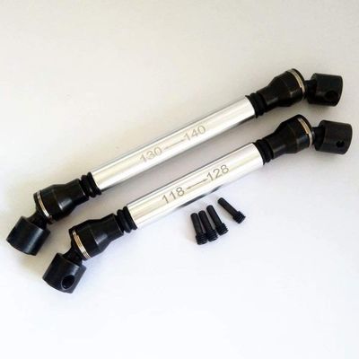 2pcs Heavy Duty Steel + Aluminum Drive Shaft Silver for Axial SCX10 II AX90047