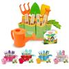 Matching Board Book - Green Kids Gardening Tools Set Includes Sturdy Tote Bag, Watering Can, Shovel, Rake, and Trowel - Garden Storybook - Kids Garden Tools- Easter Gifts for Toddler Age on up. view 1
