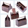 Doll House Toolbox,Eecoo Miniature Tool Box Wooden Toolbox Model for 1/12 Doll House Accessories with 8PCS Metal Tools Set view 3
