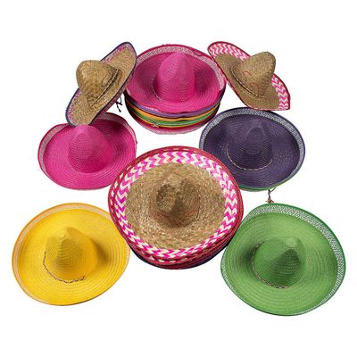 Fun Express Bulk Assorted Color Sombreros - Apparel Accessories - 72 Pieces