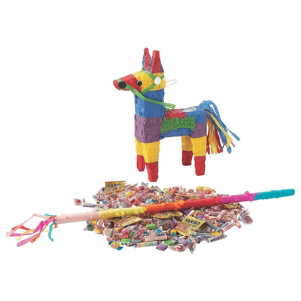 Donkey Piata Kit - Party Decor - 210 Pieces