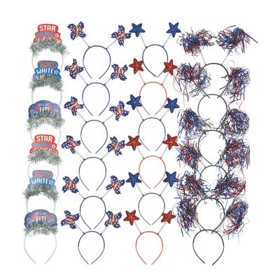 Fun Express Bulk Patriotic Head Bopper Assortment - Apparel Accessories - 48 Pieces