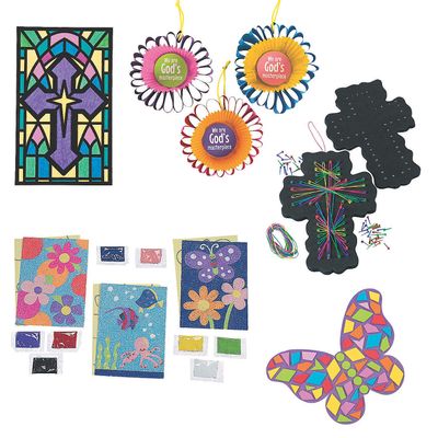 Fun Express Tween at-Home Religious Craft Pack - Craft Kits - 84 Pieces