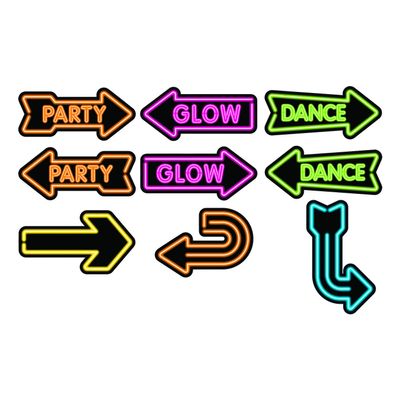Fun Express Glow Party KIT - Party Decor - 59 Pieces