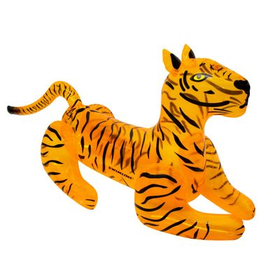 SWIMLINE Inflatable Ride-On Pool Float Fun Raft for Pools, Beaches, and Summer Parties, Large 73", Mighty Tiger, Orange