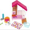 Barbie Mini Playset with 2 Pet Puppies, Doghouse and Pet Accessories, Gift for 3 to 7 Year Olds view 1