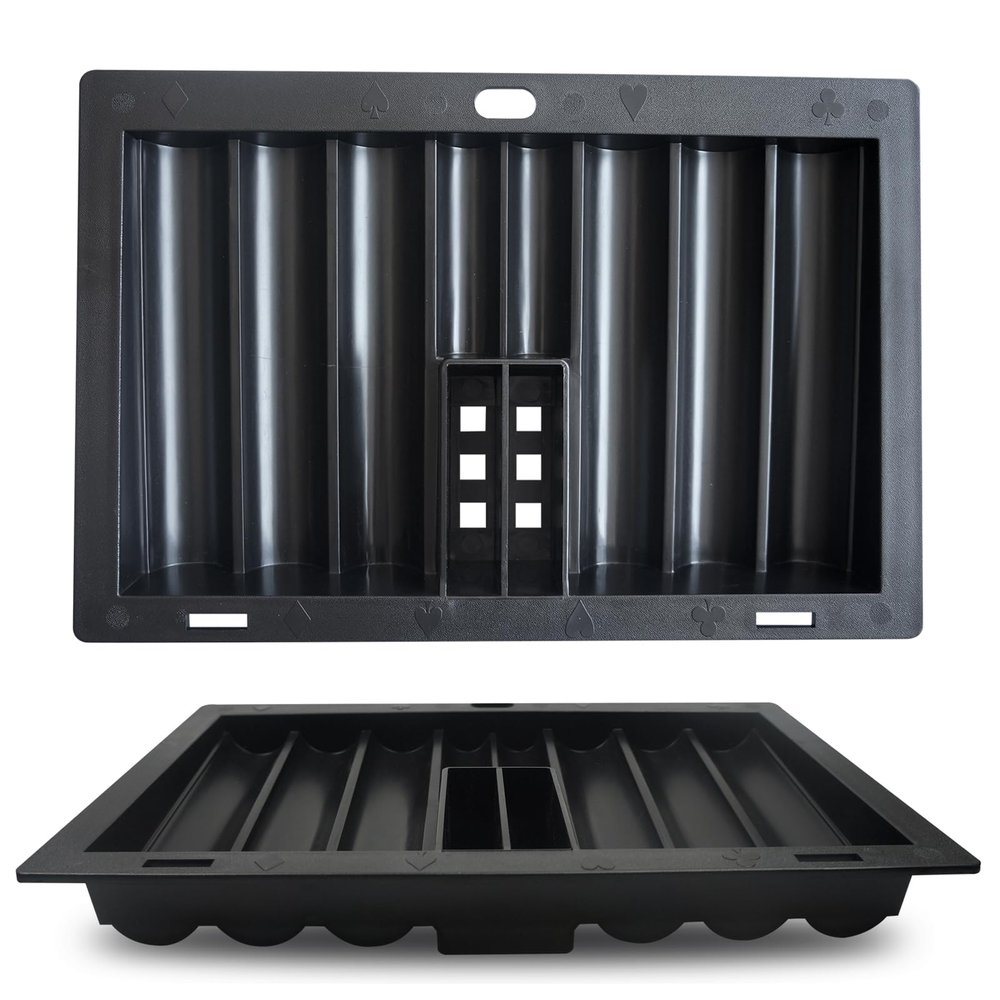 Yuanhe Poker Chip Tray Holder - Blackjack Casino Poker Table Dealer Chips Rack Insert