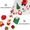 BESPORTBLE 15Pcs Fairy Garden Christmas Accessories Snowman Santa Xmas Tree Box Miniatures Figurine Resin Ornaments for Micro Landscape Dollhouse Decor view 3