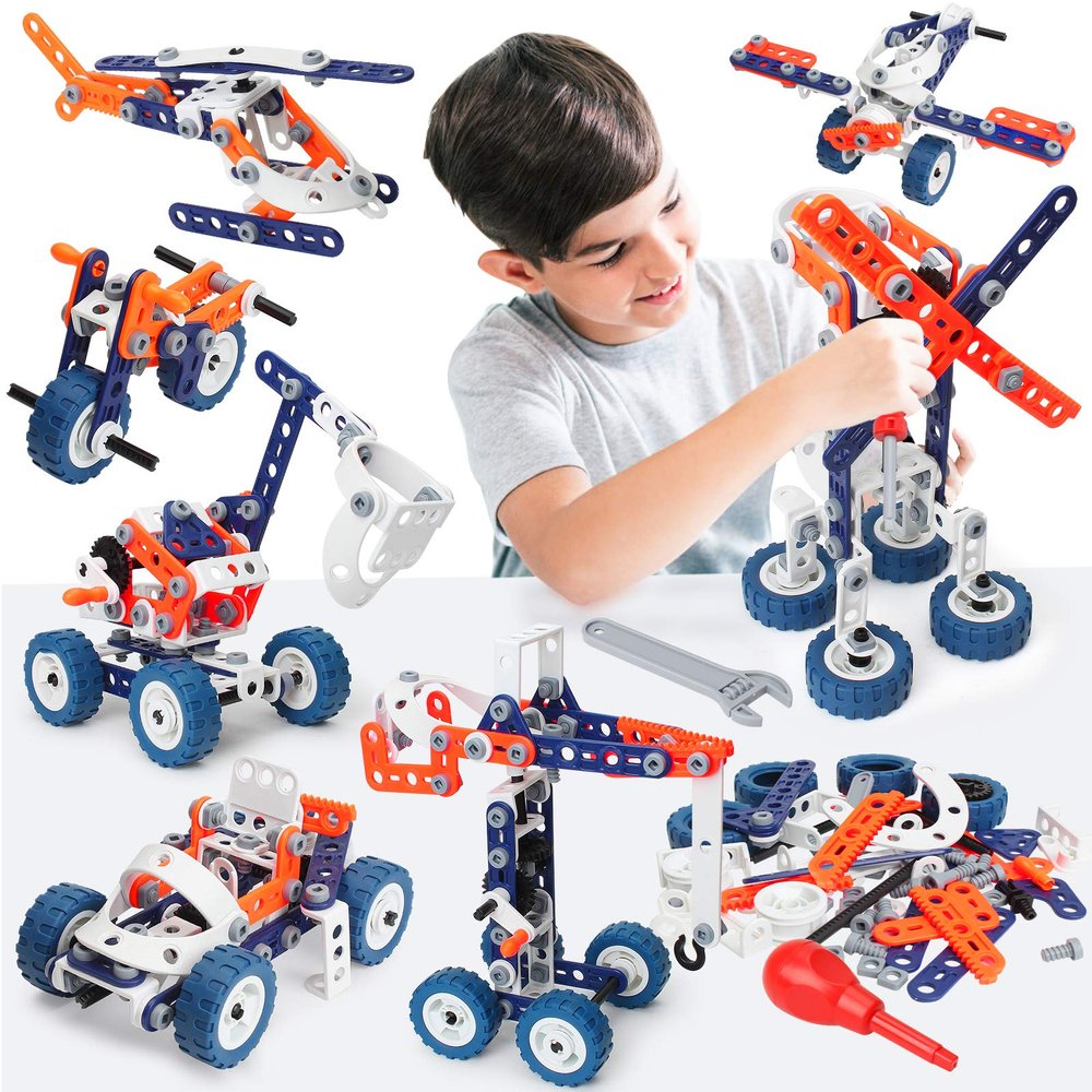 Building Toys for Kids Ages 4-8, 152PCS Toys for Ages 5-7, 12 in 1 Stem Toys for 5 Year Old, Gifts for 6 Year Old Boys, Erector Eets for boys age 8-12
