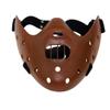 nezababy Hannibal Lecter Mask Cosplay The Silence of The Lambs Half Face Killer Halloween Costume Props Resin (Coffee) view 4