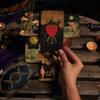 CRAFTERIAN Tarot Cards, 78-Card Deck, Original Tarot for Beginners & Experts with Guide Book, Gift Bag & Box, Fortune Telling Game, Adults, Black view 2